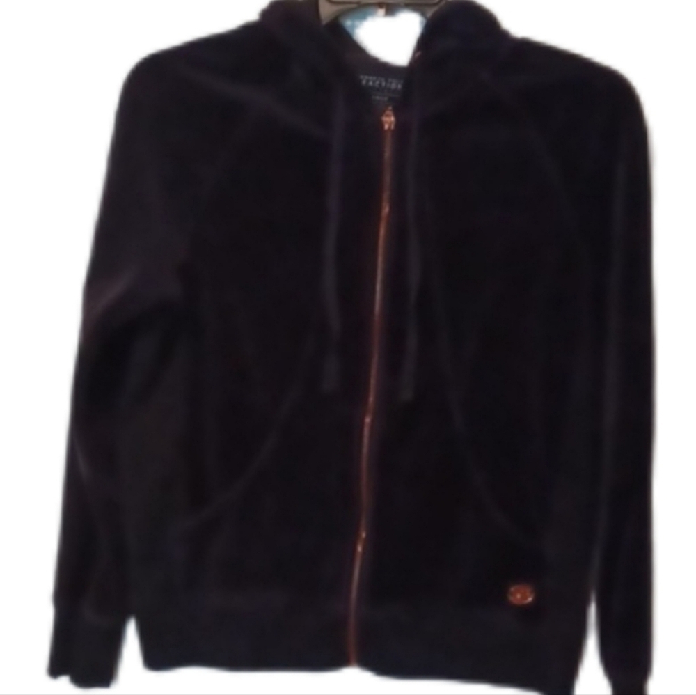 -- Kenneth Cole Reaction Dark Blue Zip-Up Hoodie Women's Size Large